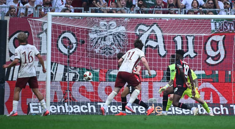 12.09.2026, xemx, Fussball 1.Bundesliga, FC Augsburg - Bayer 04 Leverkusen v.l. Michael Gregoritsch (FC Augsburg) Goal scored, erziehlt das Tor zum 2:1 (DFL DFB REGULATIONS PROHIBIT ANY USE OF PHOTOGRAPHS as IMAGE SEQUENCES and or QUASI-VIDEO) Augsburg *** September 12, 2026, xemx, Soccer, Bundesliga 1, FC Augsburg vs. Bayer 04 Leverkusen: Michael Gregoritsch of FC Augsburg scores the goal, making it 2–1. DFL and DFB regulations prohibit any use of photographs as image sequences and or quasi-video. Augsburg