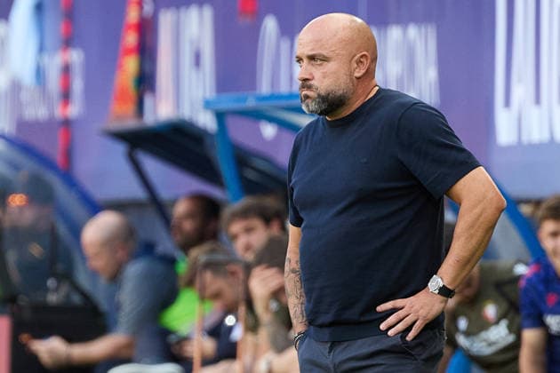 LaLiga EASports 2026 27 CA Osasuna v RCD Espanyol Manolo Gonzalez (Coach. ESP) during the LaLiga EA Sports match between CA Osasuna and RCD Espanyol played at El Sadar in Pamplona. Credit: Inigo Alzugaray Agencia LOF Pamplona LaLiga EASports 2026 27 CA Osasuna v RCD Espanyol