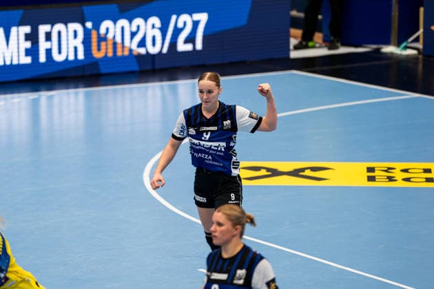 HSG Blomberg-Lippe (GER) vs. Storhamar Handball Elite (NOR), Handball, EHF Champions League Women, Gruppenphase, 12.9.2026, Saision 2026 2027, Lemgo Nieke Kuehne (HSG Blomberg-Lippe, 09) jubelt nach einem Tor Lemgo Phoenix Contact Arena Deutschland