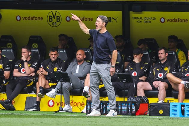 2026.09.12, xkwix, Fußball, Bundesliga, Borussia Dortmund - SC Paderborn 07, Signal Iduna Park, 3.Spieltag, Saison 2026 2027: Niko Kovac (Borussia Dortmund Trainer) schreit und gestikuliert auf der Bank zu seinen Spielern DFB regulations prohibit any use of photographs as image sequences and or quasi-video. Photo: xKamilxWilkowskixPressefotoKochx Nordrhein-Westfalen Deutschland *** September 12, 2026, xkwix, Soccer, Bundesliga, Borussia Dortmund vs. SC Paderborn 07, Signal Iduna Park, Matchday 3, 2026–2027 season: Niko Kovac, Borussia Dortmund s coach, shouts and gestures at his players from the bench. DFB regulations prohibit any use of photographs as image sequences and or quasi-video. Photo: xKamilxWilkowskixPressefotoKochx, North Rhine-Westphalia, Germany