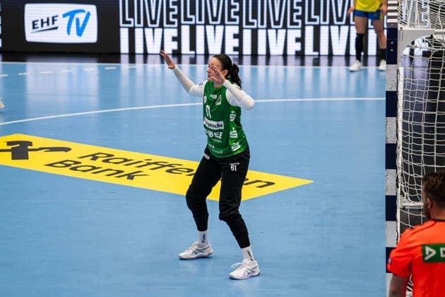HSG Blomberg-Lippe (GER) vs. Storhamar Handball Elite (NOR), Handball, EHF Champions League Women, Gruppenphase, 12.9.2026, Saision 2026 2027, Lemgo Nicole Roth (HSG Blomberg-Lippe, 61) in der Verteidigung als Torwart Lemgo Phoenix Contact Arena Deutschland