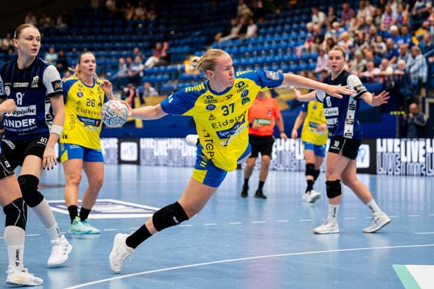 HSG Blomberg-Lippe (GER) vs. Storhamar Handball Elite (NOR), Handball, EHF Champions League Women, Gruppenphase, 12.9.2026, Saision 2026 2027, Lemgo Oda Cathrine Lunne Mastad (Storhamar Handball Elite, 37) im Torwurf Lemgo Phoenix Contact Arena Deutschland