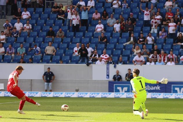 i12.09.2026, xtvx, Fussball 1.Bundesliga, TSG 1899 Hoffenheim - VfB Stuttgart v.l. Goal scored, Tor zum 1:1 Maximilian Mittelstaedt (VfB Stuttgart) (DFL DFB REGULATIONS PROHIBIT ANY USE OF PHOTOGRAPHS as IMAGE SEQUENCES and or QUASI-VIDEO) Sinsheim *** September 12, 2026, xtvx, Soccer 1st Bundesliga, TSG 1899 Hoffenheim vs. VfB Stuttgart Goal scored, goal making it 1–1 by Maximilian Mittelstaedt, VfB Stuttgart. DFL and DFB regulations prohibit any use of photographs as image sequences and or quasi-video. Sinsheim