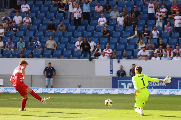 i12.09.2026, xtvx, Fussball 1.Bundesliga, TSG 1899 Hoffenheim - VfB Stuttgart v.l. Goal scored, Tor zum 1:1 Maximilian Mittelstaedt (VfB Stuttgart) (DFL DFB REGULATIONS PROHIBIT ANY USE OF PHOTOGRAPHS as IMAGE SEQUENCES and or QUASI-VIDEO) Sinsheim *** September 12, 2026, xtvx, Soccer 1st Bundesliga, TSG 1899 Hoffenheim vs. VfB Stuttgart Goal scored, goal making it 1–1 by Maximilian Mittelstaedt, VfB Stuttgart. DFL and DFB regulations prohibit any use of photographs as image sequences and or quasi-video. Sinsheim