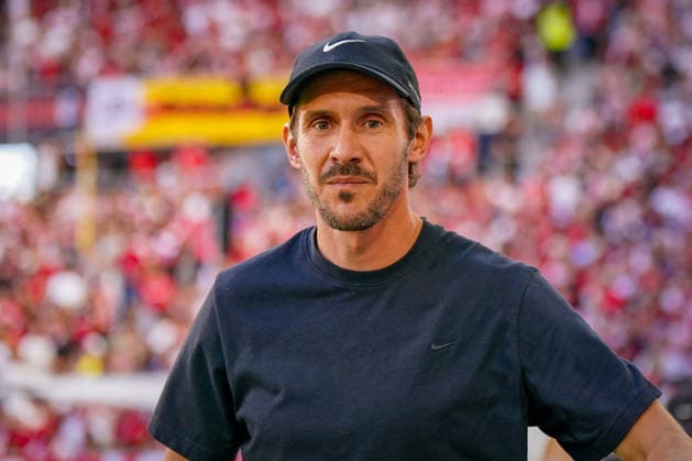 Deutschland: Fussball Bundesliga 2026 - 2027, 3. Spieltag - SC Freiburg vs Borussia Mönchengladbach - Europa-Park-Stadion (Freiburg): Julian Schuster (Trainer, SC Freiburg) Mimik, Gesichtsausdruck, Emotion *** German Soccer Bundesliga 2026–2027, Matchday 3: SC Freiburg vs. Borussia Mönchengladbach at Europa-Park Stadium in Freiburg; Julian Schuster, SC Freiburg Coach; facial expressions, emotions Copyright: xJOERANxSTEINSIEKx