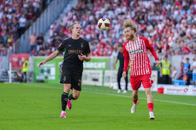 1. Bundesliga: SC Freiburg vs Borussia Mönchengladbach, 12.09.2026 Zweikampf zwischen David Herold (Borussia Mönchengladbach, 20) und Jan-Niklas Beste (SC Freiburg, 19) 1. Bundesliga: SC Freiburg vs Borussia Mönchengladbach, Europa-Park-Stadion, 12.09.2026 DFB DFL REGULATIONS PROHIBIT ANY USE OF PHOTOGRAPHS AS IMAGE SEQUENCES AND OR QUASI-VIDEO. *** 1 Bundesliga: SC Freiburg vs. Borussia Mönchengladbach, September 12, 2026. A tackle between David Herold of Borussia Mönchengladbach, 20, and Jan Niklas Beste of SC Freiburg, 19. 1 Bundesliga: SC Freiburg vs. Borussia Mönchengladbach, Europa-Park Stadium, September 12, 2026. DFB and DFL regulations prohibit any use of photographs as image sequences and or quasi-video. Copyright: xBEAUTIFULxSPORTS Boscox