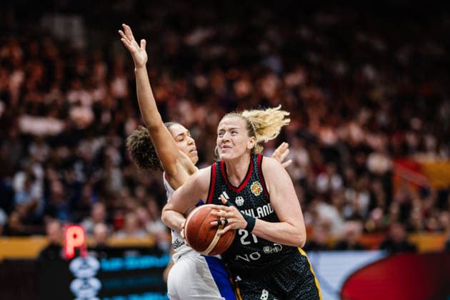 FIBA Women™s Basketball World Cup 2026: Frankreich vs. Deutschland, 12.09.2026 Marie Gülich (Deutschland, 21); Basketball, FIBA Women™s Basketball World Cup 2026, Final Phase, Halbfinale: Frankreich vs. Deutschland am 12.09.2026 in der Uber Arena, Berlin Copyright: xBEAUTIFULxSPORTS Tonhäuserx