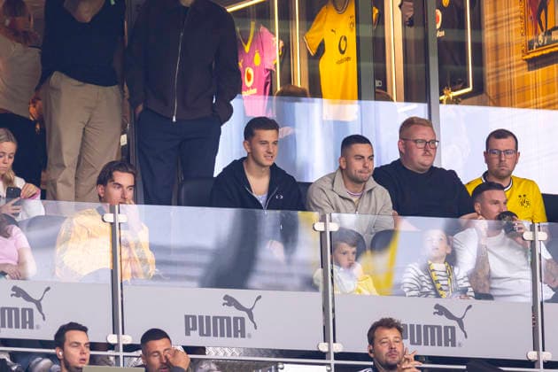 12.09.2026, Fussball, 3. Spieltag der 1. Fussball Bundesliga, Borussia Dortmund - SC Paderborn. Konstantinos Karetsas (Borussia Dortmund) verfolgt das Spiel aus einer Loge. Dortmund Signal Iduna Park NRW Deutschland xRHR-FOTO DEx *** September 12, 2026, Soccer, Matchday 3 of the 1. Bundesliga, Borussia Dortmund vs. SC Paderborn, Konstantinos Karetsas, Borussia Dortmund watches the game from a box at Signal Iduna Park in Dortmund, North Rhine-Westphalia, Germany xRHR PHOTO DEx Copyright: DennisxEwert RHR-FOTOx RHR-FOTO DE