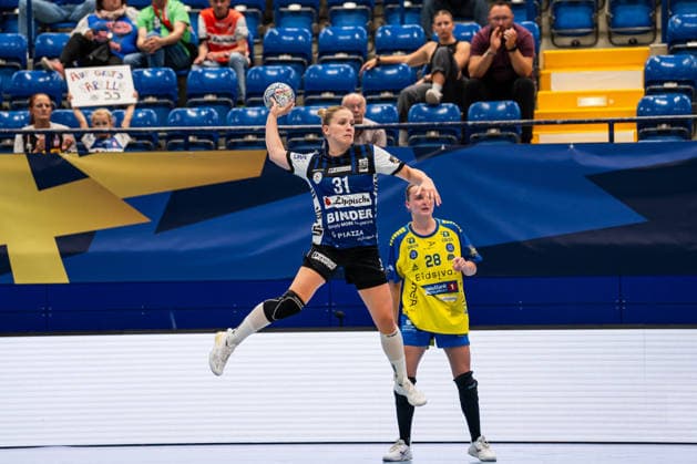 HSG Blomberg-Lippe (GER) vs. Storhamar Handball Elite (NOR), Handball, EHF Champions League Women, Gruppenphase, 12.9.2026, Saision 2026 2027, Lemgo Alexia Hauf (HSG Blomberg-Lippe, 31) im Torwurf Lemgo Phoenix Contact Arena Deutschland