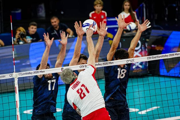 Volleyball - CEV EuroVolley 2026 Group B - Poland vs Israel - 09.12.2026 SOFIA, BULGARIA - September 12th: Shay Mayo Liberman, 18 of Israel and Ilay Haver, 17 of Israel during CEV EuroVolley 2026, Group B match between Poland vs Israel at Arena 8888 in Sofia, Bulgaria, on September 12th, 2026 in Sofia, Bulgaria. Copyright: xYulianxTodorovx