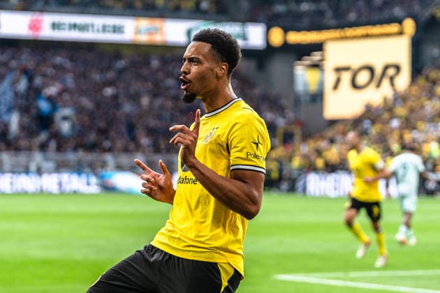 Deutschland: Bundesliga 2026 2027 3. Spieltag, Borussia Dortmund vs. SC Paderborn 07 , Samstag, 12.09.2026 Signal Iduna Park, Nordrhein-Westfalen Tor zum 2:0 durch Felix Nmecha (Borussia Dortmund, 8) Jubel Freude Emotionen Torjubel *** Germany Bundesliga 2026–2027, Matchday 3, Borussia Dortmund vs. SC Paderborn 07, Saturday, September 12, 2026, Signal Iduna Park, North Rhine-Westphalia; 2–0 goal by Felix Nmecha (Borussia Dortmund); 8: Cheering, joy, emotions, goal celebration Copyright: xCelinaxLeiersx