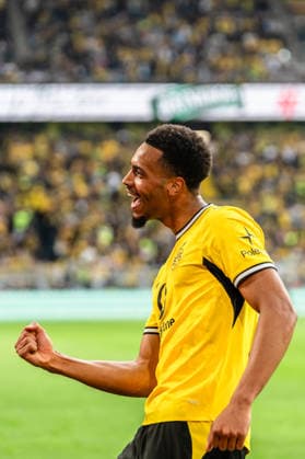 Deutschland: Bundesliga 2026 2027 3. Spieltag, Borussia Dortmund vs. SC Paderborn 07 , Samstag, 12.09.2026 Signal Iduna Park, Nordrhein-Westfalen Tor zum 2:0 durch Felix Nmecha (Borussia Dortmund, 8) Jubel Freude Emotionen Torjubel *** Germany Bundesliga 2026–2027, Matchday 3, Borussia Dortmund vs. SC Paderborn 07, Saturday, September 12, 2026, Signal Iduna Park, North Rhine-Westphalia; 2–0 goal by Felix Nmecha (Borussia Dortmund); 8: Cheering, joy, emotions, goal celebration Copyright: xCelinaxLeiersx