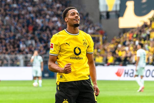 Deutschland: Bundesliga 2026 2027 3. Spieltag, Borussia Dortmund vs. SC Paderborn 07 , Samstag, 12.09.2026 Signal Iduna Park, Nordrhein-Westfalen Tor zum 2:0 durch Felix Nmecha (Borussia Dortmund, 8) Jubel Freude Emotionen Torjubel *** Germany Bundesliga 2026–2027, Matchday 3, Borussia Dortmund vs. SC Paderborn 07, Saturday, September 12, 2026, Signal Iduna Park, North Rhine-Westphalia; 2–0 goal by Felix Nmecha (Borussia Dortmund); 8: Cheering, joy, emotions, goal celebration Copyright: xCelinaxLeiersx