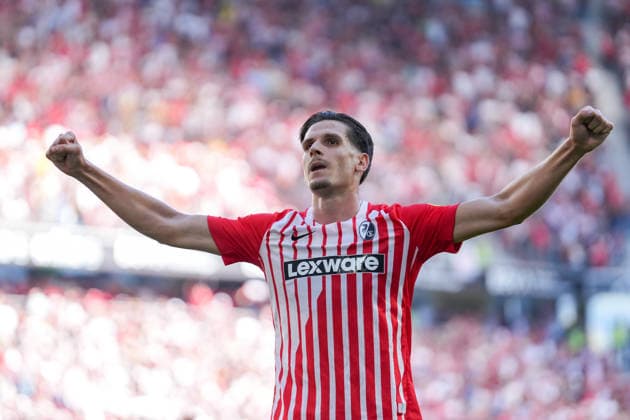 Igor Matanovic (SC Freiburg, 31) Torjubel, Emotionen, Torschuss, Abschluss, Torerfolg, Tor, Treffer , Deutschland, Fussball, 1. Bundesliga, 3.Spieltag, 2026 2027, SC Freiburg vs. Borussia Mönchengladbach, 12.09.2026, Europa-Park Stadion, Freiburg Freiburg Europa-Park Stadion Baden-Württemberg Deutschland *** Igor Matanovic SC Freiburg, 31 goal celebration, emotions, shot on goal, finish, goal scored, goal, hit, Germany, soccer, Bundesliga 1, Matchday 3, 2026–2027, SC Freiburg vs. Borussia Mönchengladbach, September 12, 2026, Europa-Park Stadium, Freiburg, Freiburg, Europa-Park Stadium, Baden-Württemberg, Germany Copyright: xArnexAmbergx
