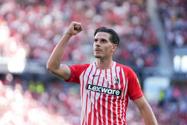 Igor Matanovic (SC Freiburg, 31) Torjubel, Emotionen, Torschuss, Abschluss, Torerfolg, Tor, Treffer , Deutschland, Fussball, 1. Bundesliga, 3.Spieltag, 2026 2027, SC Freiburg vs. Borussia Mönchengladbach, 12.09.2026, Europa-Park Stadion, Freiburg Freiburg Europa-Park Stadion Baden-Württemberg Deutschland *** Igor Matanovic SC Freiburg, 31 goal celebration, emotions, shot on goal, finish, goal scored, goal, hit, Germany, soccer, Bundesliga 1, Matchday 3, 2026–2027, SC Freiburg vs. Borussia Mönchengladbach, September 12, 2026, Europa-Park Stadium, Freiburg, Freiburg, Europa-Park Stadium, Baden-Württemberg, Germany Copyright: xArnexAmbergx
