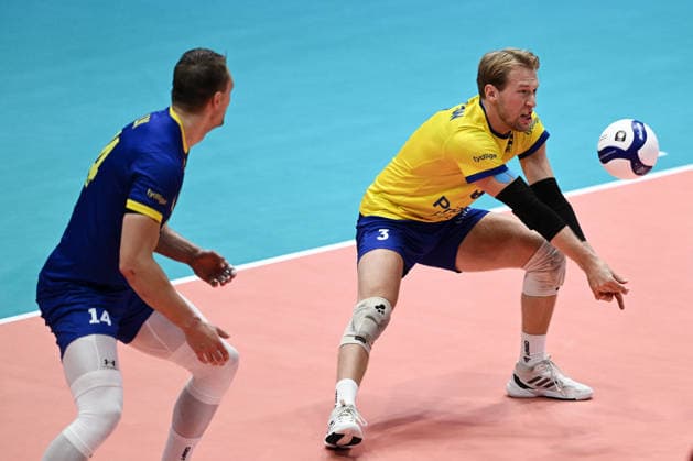 260912 Joel Andersson of Sweden during the CEV EuroVolley 2026 group stage volleyball match between Sweden and Czech Republic on September 12, 2026 in Modena. Photo: Bildbyran EXT BILDBYRAN COP 18 XY0129 volleyboll volleyball volleyboll-em sverige tjeckien cev eurovolley 2026 sweden czech republic bbeng Copyright: BILDBYRANxEXT BB260912BB948