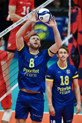 260912 Alfred Brink of Sweden ahead of the CEV EuroVolley 2026 group stage volleyball match between Sweden and Czech Republic on September 12, 2026 in Modena. Photo: Bildbyran EXT BILDBYRAN COP 18 XY0129 volleyboll volleyball volleyboll-em sverige tjeckien cev eurovolley 2026 sweden czech republic bbeng Copyright: BILDBYRANxEXT BB260912BB962