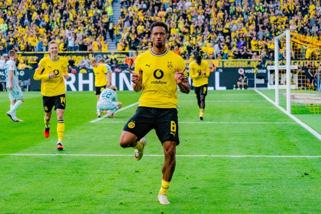 1. Bundesliga, 3. Spieltag, Borussia Dortmund vs. SC Paderborn 07 am 12.09.2026 Tor zum 2:0 durch Felix Nmecha *** Bundesliga 1, Matchday 3, Borussia Dortmund vs. SC Paderborn 07 on September 12, 2026; Felix Nmecha scores the goal to make it 2–0 Copyright: xBahhoxKarax