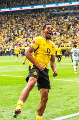Deutschland: Bundesliga 2026 2027 3. Spieltag, Borussia Dortmund vs. SC Paderborn 07 , Samstag, 12.09.2026 Signal Iduna Park, Nordrhein-Westfalen Tor zum 3:0 durch Felix Nmecha (Borussia Dortmund, 8) Jubel Freude Emotionen Torjubel *** Germany Bundesliga 2026–2027, Matchday 3, Borussia Dortmund vs. SC Paderborn 07, Saturday, September 12, 2026, Signal Iduna Park, North Rhine-Westphalia; 3-0 goal by Felix Nmecha (Borussia Dortmund), 8; celebration, joy, emotions, goal celebration Copyright: xCelinaxLeiersx