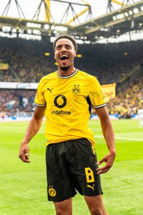 Deutschland: Bundesliga 2026 2027 3. Spieltag, Borussia Dortmund vs. SC Paderborn 07 , Samstag, 12.09.2026 Signal Iduna Park, Nordrhein-Westfalen Tor zum 3:0 durch Felix Nmecha (Borussia Dortmund, 8) Jubel Freude Emotionen Torjubel *** Germany Bundesliga 2026–2027, Matchday 3, Borussia Dortmund vs. SC Paderborn 07, Saturday, September 12, 2026, Signal Iduna Park, North Rhine-Westphalia; 3-0 goal by Felix Nmecha (Borussia Dortmund), 8; celebration, joy, emotions, goal celebration Copyright: xCelinaxLeiersx