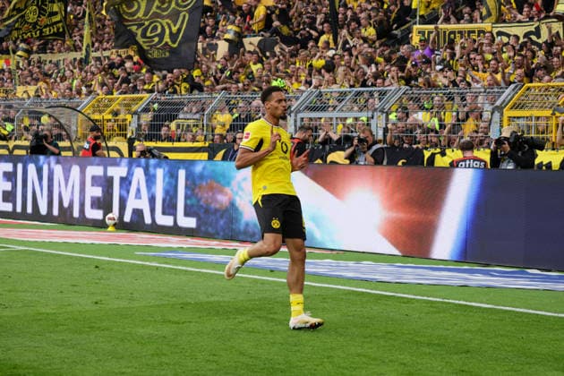 12.09.2026, xgrfx, Fussball 1.Bundesliga, Borussia Dortmund - SC Paderborn 07 v.l. Tor, Felix Nmecha zum 2:0 (Borussia Dortmund) (DFL DFB REGULATIONS PROHIBIT ANY USE OF PHOTOGRAPHS as IMAGE SEQUENCES and or QUASI-VIDEO) Dortmund *** September 12, 2026, xgrfx, Soccer, Bundesliga 1, Borussia Dortmund vs. SC Paderborn 07, goal, Felix Nmecha makes it 2–0 for Borussia Dortmund. DFL and DFB regulations prohibit any use of photographs as image sequences and or quasi-video. Dortmund