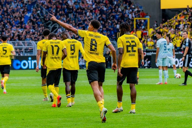 1. Bundesliga, 3. Spieltag, Borussia Dortmund vs. SC Paderborn 07 am 12.09.2026 Tor zum 3:0 durch Felix Nmecha *** Bundesliga 1, Matchday 3, Borussia Dortmund vs. SC Paderborn 07 on September 12, 2026. Goal to make it 3–0 by Felix Nmecha Copyright: xBahhoxKarax