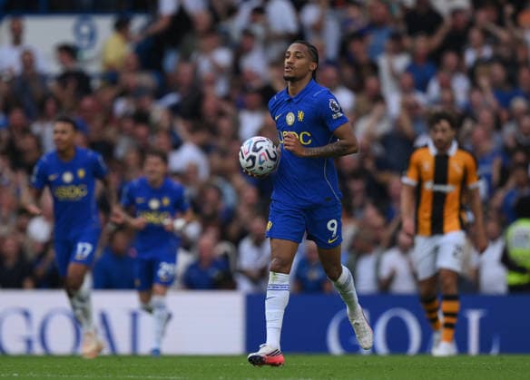 Chelsea v Hull City Premier League Chelsea s Joao Pedro celebrates scoring their second goal during the Premier League match at Stamford Bridge, London 12 09 2026 UK Newspapers OUT Copyright: xDanielxHamburyx FIL-23926-0128