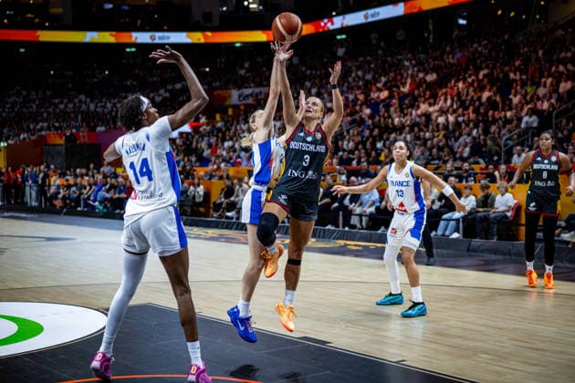Basketball Berlin 12.09.2026 FIBA Women™s Basketball World Cup Germany 2026 Halbfinale Semifinal Frankreich (FRA) - Deutschland (GER) Alexandra Wilke (Deutschland, No.03)