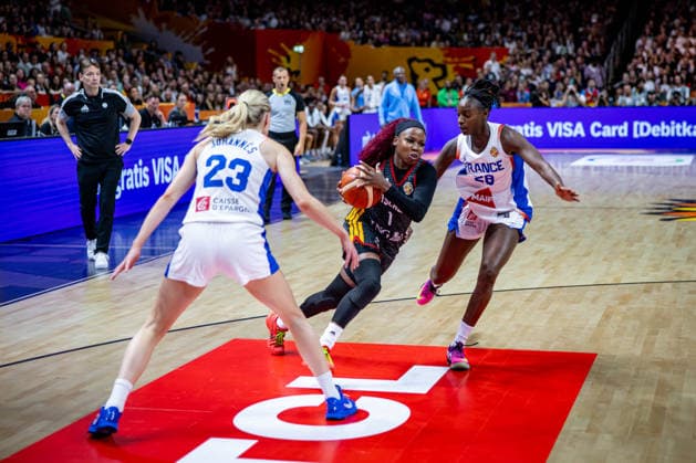 Basketball Berlin 12.09.2026 FIBA Women™s Basketball World Cup Germany 2026 Halbfinale Semifinal Frankreich (FRA) - Deutschland (GER) Alexis Peterson-Smalls (Deutschland, No.01) Peterson