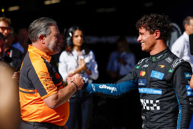 Madrid: Motorsport: FIA F1 Grand Prix of Spain, Formula 1 2026 on September, 12, 2026, (Photo by Hoch Zwei) BROWN Zak (usa), CEO of of McLaren Racing¨¨01 NORRIS Lando (gbr), McLaren F1 Team MCL40, action Madrid Spain *** Madrid Motorsport FIA F1 Grand Prix of Spain, Formula 1 2026 on September 12, 2026, Photo by Hoch Zwei BROWN Zak (USA), CEO of McLaren Racing¨¨01 NORRIS Lando (GBR), McLaren F1 Team MCL40, in action in Madrid, Spain