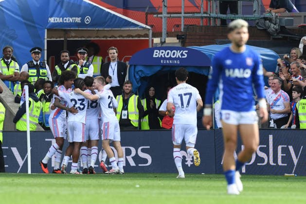 Crystal Palace v Ipswich Town, Premier League GOAL CELEBRATION 2-2 Palace players celebrate the equalising goal scored by Jorgen Strand Larsen of Crystal Palace during the Premier League match between Crystal Palace and Ipswich Town at Selhurst Park, London, UK on 12 September 2026. London Selhurst Park Greater London UK Editorial use only DataCo restrictions apply See www.football-dataco.com , Copyright: xJeffxMoodx PSI-24873-0032