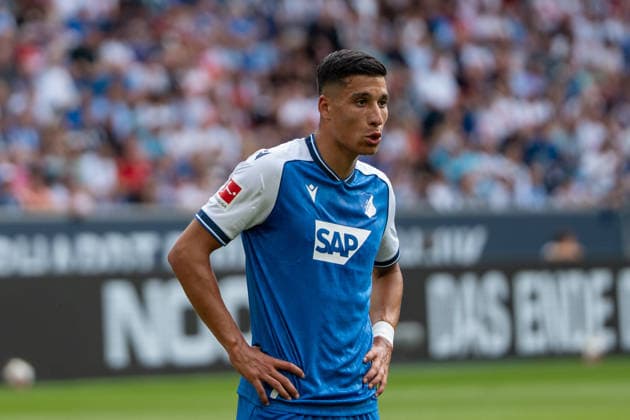Fussball: 1. Bundesliga, 3. Spieltag, TSG Hoffenheim - VfB Stuttgart am 12.09.2026 in Sinsheim (SNP Arena), Deutschland, Saison 2026 2027: Adam Daghim (TSG Hoffenheim, 14) Sinsheim SNP Arena Deutschland *** Soccer, Bundesliga 1, Matchday 3, TSG Hoffenheim vs. VfB Stuttgart on September 12, 2026, at Sinsheim SNP Arena, Germany, 2026–2027 season, Adam Daghim (TSG Hoffenheim), 14, Sinsheim SNP Arena, Germany Copyright: xPhilippxImhofx