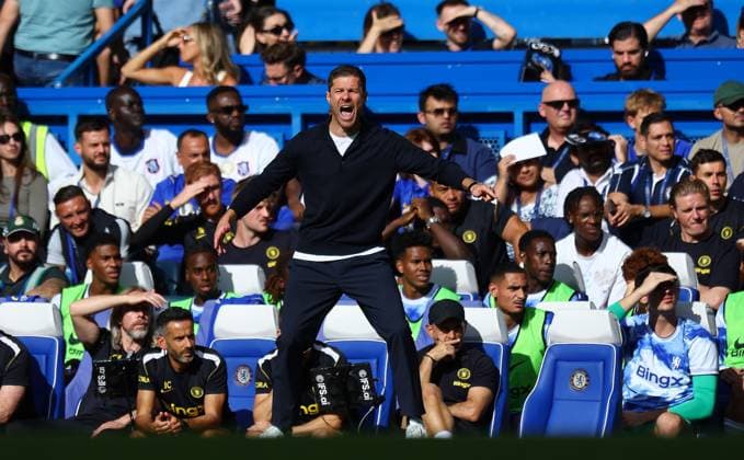 Xabi Alonso manager of Chelsea reacts Chelsea v Hull City, Premier League, Football, Football, Stamford Bridge, London, UK - 12 Sep 2026London Stamford Bridge United Kingdom EDITORIAL USE ONLY No use with unauthorised audio, video, data, fixture lists, club league logos or live services. Online in-match use limited to 120 images, no video emulation. No use in betting, games or single club league player publications.  Copyright: xMichaelxZemanek Shutterstockx 17144546bn