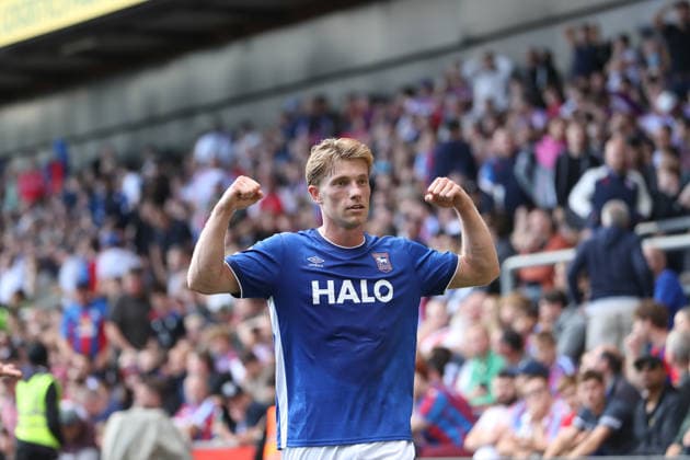 12th September 2026; Selhurst Park, London, England; Premier League Football, Crystal Palace versus Ipswich Town; Zian Flemming of Ipswich Town celebrates his goal in the 90th minute for 2-3 KatiexChan