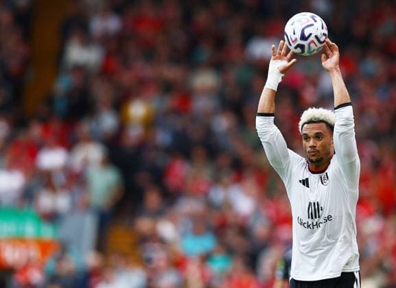 Antonee Robinson of Fulham Liverpool v Fulham, Premier League, Football, Football, Anfield, Liverpool, UK - 12 Sep 2026Liverpool Anfield United Kingdom EDITORIAL USE ONLY No use with unauthorised audio, video, data, fixture lists, club league logos or live services. Online in-match use limited to 120 images, no video emulation. No use in betting, games or single club league player publications.  Copyright: xMattxWest Shutterstockx 17144551cb