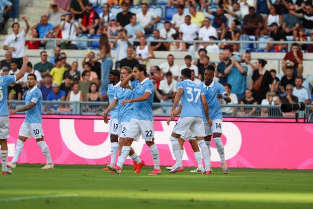 Serie A football match 2026 27 season: Lazio vs. Milan Goal the Matteo Cancellieri of SS Lazio During the football match on September 12, 2026 part of the 2026 27 Italian Serie A season played at the Stadio Olimpico in Rome between SS Lazio and FC Milan. Roma stadio Olimpico Lazio ITALIA Copyright: xFABIOxSASSOxFabioxSassox Lazio Milan2026_09_12Fabio Sasso6572
