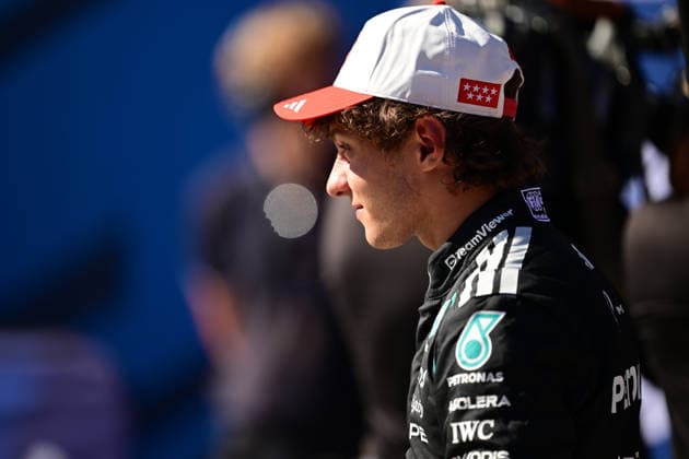 F1 Grand Prix of Spain - Qualifying Andrea Kimi Antonelli of the Mercedes-AMG Petronas F1 Team celebrates his second place during qualifying for the Formula 1 Spanish Grand Prix at the Madring Circuit in Madrid, Spain, on September 12, 2026. Madrid Comunidad de Madrid Spain  Copyright: xAndreaxDiodatox originalFilename:diodato-spanishg260912_npyrS.jpg