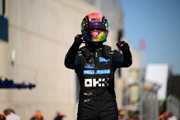 F1 Grand Prix of Spain - Qualifying Lando Norris of McLaren F1 Team celebrates his pole position during qualifying of Formula 1 Spanish GP at Madring Circuit on 12 09 2026, in Madrid, Spain. Madrid Comunidad de Madrid Spain  Copyright: xAndreaxDiodatox originalFilename:diodato-spanishg260912_npdb0.jpg