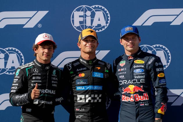 September 12, 2026, Madrid, Madrid, Spain: Andrea Kimi Antonelli (ITA Mercedes), Lando Norris (GBR McLaren) and Max Verstappen (NED Red Bull Racing) during the Formula 1 Madrid Grand Prix 2026. F1 2026: Madrid : Qualification  - ZUMAl234 20260912_znp_l234_009 Copyright: xGabrielxLopezx