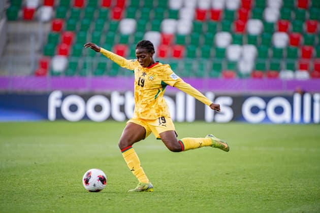 September 12, 2026, Sosnowiec, Silesian Voivodeship, Poland: GYEKYEWAA JULIANA of Ghana in action during the FIFA U20 Womens World Cup Poland 2026 match between Ghana versus France at ArcelorMittal Park Soccer 2026: FIFA U20 WomenÃ‚Â S World Cup Poland 2026: Ghana - France  - ZUMAs385 20260912_zsp_s385_060 Copyright: xLeopoldxSoglox