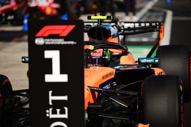 F1 Grand Prix of Spain - Qualifying Lando Norris of the McLaren F1 Team celebrates his pole position during qualifying for the Formula 1 Spanish Grand Prix at the Madring Circuit in Madrid, Spain, on September 12, 2026. Madrid Comunidad de Madrid Spain  Copyright: xAndreaxDiodatox originalFilename:diodato-spanishg260912_npttX.jpg