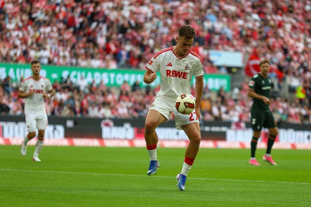 12.09.2026, GER, Fussball, Herren, Bundesliga , 1. Bundesliga, Saison 2026 2027, 1. FC Köln - SV Werder Bremen Thijs Dallinga (KOE) in Aktion am Ball, Einzelaktion *** September 12, 2026, GER, Soccer, Men s, Bundesliga, 1. Bundesliga, 2026–2027 Season, 1. FC Köln vs. SV Werder Bremen, Thijs Dallinga (KOE) in action with the ball, individual play Copyright: xSvenxHanischx