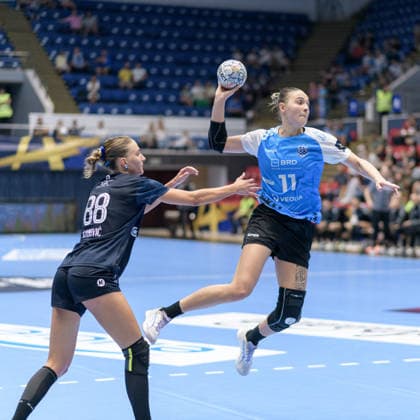 CSM BucureÈ™ti Vs OTP Group Buducnost - EHF Champions League Women 2026 27 Round 2 Dmitrieva of CSM Bucuresti plays against OTP Group Buducnost during the EHF Champions League Women match at Sala Polivalenta in Bucharest, Romania, on September 12, 2026. Bucuresti Romania  Copyright: xStefanxPanaitescux originalFilename:panaitescu-notitle260912_npIJ9.jpg