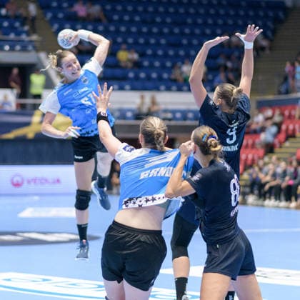 CSM BucureÈ™ti Vs OTP Group Buducnost - EHF Champions League Women 2026 27 Round 2 Maslova of CSM Bucuresti plays against OTP Group Buducnost during the EHF Champions League Women match at Sala Polivalenta in Bucharest, Romania, on September 12, 2026. Bucuresti Romania  Copyright: xStefanxPanaitescux originalFilename:panaitescu-notitle260912_npiuj.jpg
