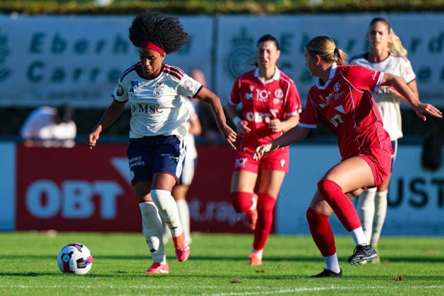 12. September 2026, Fussball, AXA Women™s Super League 2026 27, Runde 6, FC Rapperswil-Jona vs. Servette FC ChÃªnois FÃ minin, Stadion Grünfeld, Jona, Schweiz MickaÃ«lla Cardia (12, Servette FC ChÃªnois FÃ minin, li.) Photo: Urs Ottiger