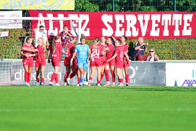 12. September 2026, Fussball, AXA Women™s Super League 2026 27, Runde 6, FC Rapperswil-Jona vs. Servette FC ChÃªnois FÃ minin, Stadion Grünfeld, Jona, Schweiz 1:0 für den FC RJ Photo: Urs Ottiger