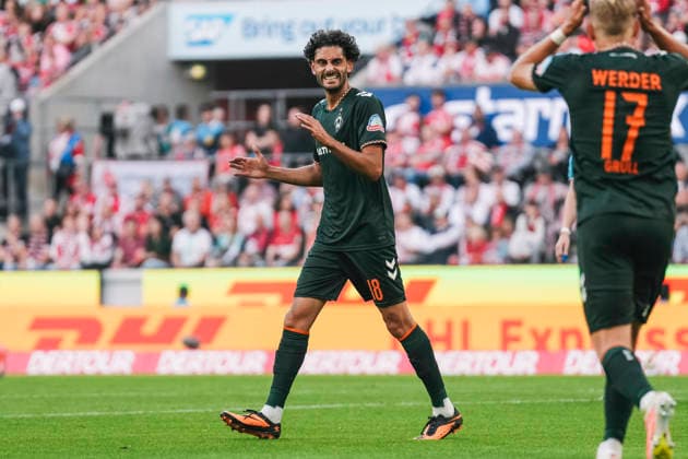 12.09.2026, xjmrgnx, Fussball 1.Bundesliga, 1.FC Koeln - SV Werder Bremen v.l. Eren Dinkci (18, Bremen) ärgert sich nach einer vergebenen Chance (DFL DFB REGULATIONS PROHIBIT ANY USE OF PHOTOGRAPHS as IMAGE SEQUENCES and or QUASI-VIDEO) Koeln *** September 12, 2026, xjmrgnx, Soccer, Bundesliga 1, 1. FC Köln vs. SV Werder Bremen, Eren Dinkci 18, Bremen frustrated after a missed chance. DFL and DFB regulations prohibit any use of photographs as image sequences and or quasi-video. Cologne
