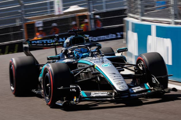 RECORD DATE NOT STATED 12th September 2026; Circuito de Madring, Madrid, Spain; Formula 1, Spanish Grand Prix, Qualifying day; George Russell (63) of Great Britain and Mercedes-AMG PETRONAS Formula One Team PabloxGuillen