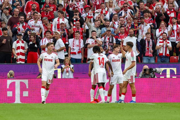 12.09.2026, GER, Fussball, Herren, Bundesliga , Saison 2026 2027, 1. FC Köln - SV Werder bremen Linton Maina (Köln) Torjubel, jubelt nach seinem Treffer zum 1:0 Köln RheinEnergieSTADION Nordrhein-Westfalen Deutschland *** September 12, 2026, Germany, Soccer, Men s, Bundesliga, 2026–2027 Season, 1. FC Köln vs. SV Werder Bremen; Linton Maina celebrates his goal, making the score 1–0; Köln, RheinEnergieSTADION, North Rhine-Westphalia, Germany Copyright: xAdrianxSchlüterx