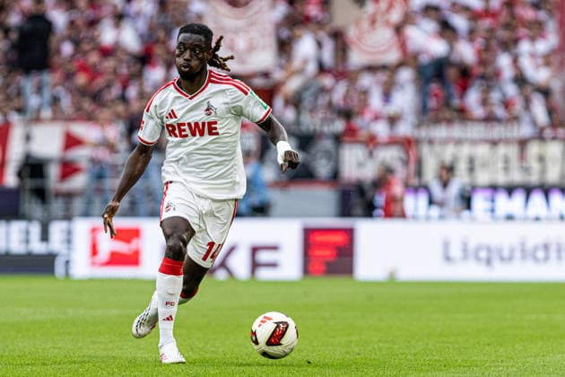 1.Bundesliga: 1. FC Köln - SV Werder Bremen; 12.09.2026 Gideon Mensah (1. FC Köln, 14) 1.Fußball Bundesliga 3. Spieltag: 1. FC Köln - SV Werder Bremen; RheinEnergieStadion, Köln; 12.09.2026 DFL regulations prohibit any use of photographs as image sequences and or quasi video. *** 1 Bundesliga 1 FC Köln vs. SV Werder Bremen September 12, 2026 Gideon Mensah 1 FC Köln, 14 1 Soccer Bundesliga Matchday 3 1 FC Köln vs. SV Werder Bremen RheinEnergieStadion, Cologne, September 12, 2026 DFL regulations prohibit any use of photographs as image sequences and or quasi-video Copyright: xBEAUTIFULxSPORTS Buriakovx